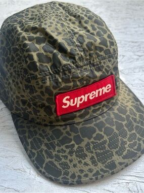 Supreme Spring/Summer 2013 Black Olive Green Leopard/ Giraffe Interior Camp Cap